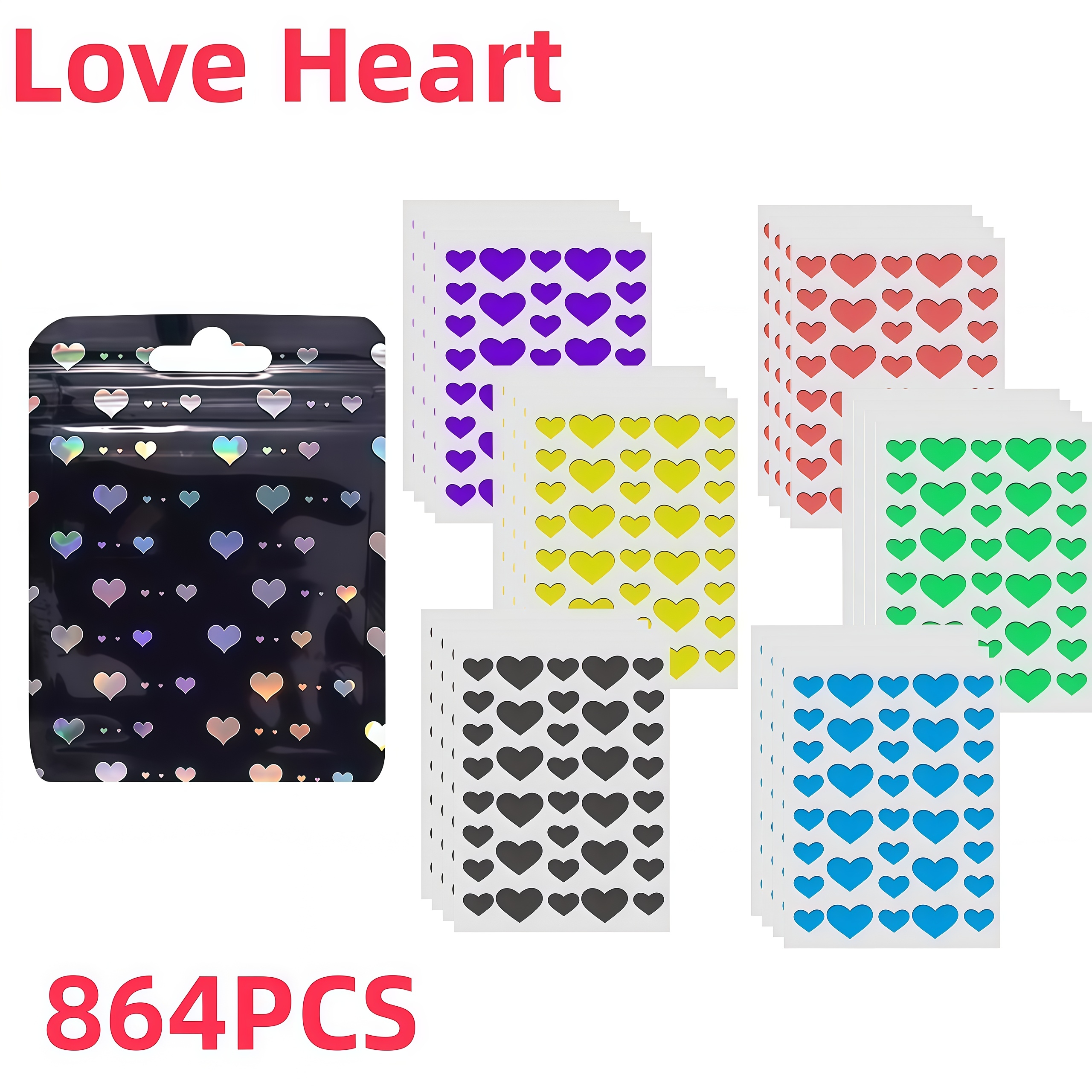 864PCS Cute Heart Shape Pimple - Skincare You reseña y precio