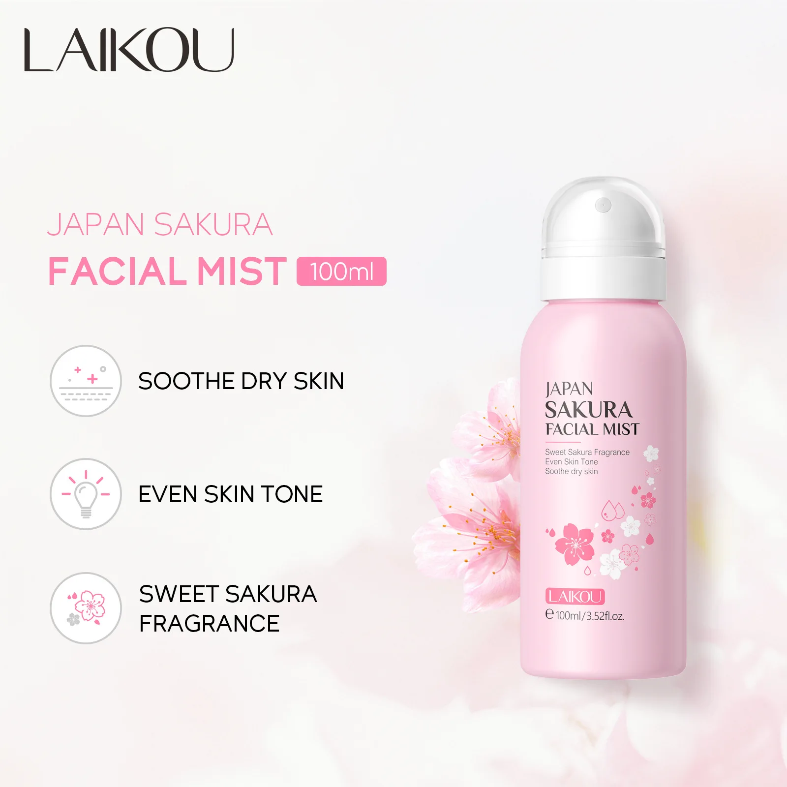 LAIKOU Sakura Facial Mist Brig - Skincare Niacinamide reseña y precio