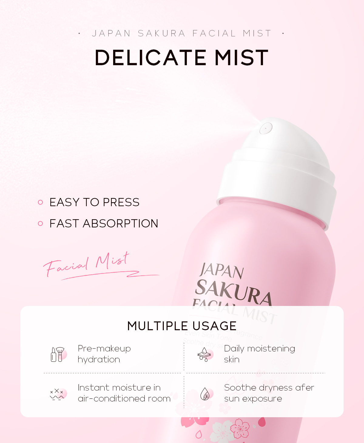 LAIKOU Sakura Facial Mist Brig - Skincare Niacinamide reseña y precio