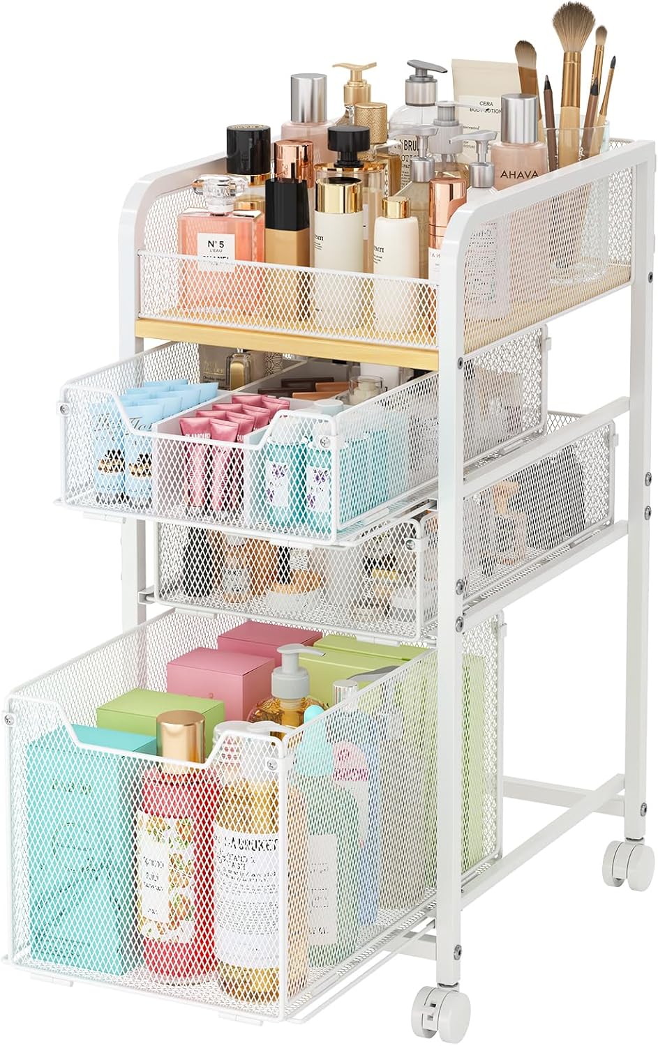 Rolling Makeup Cart Organizer  - Skincare You reseña y precio