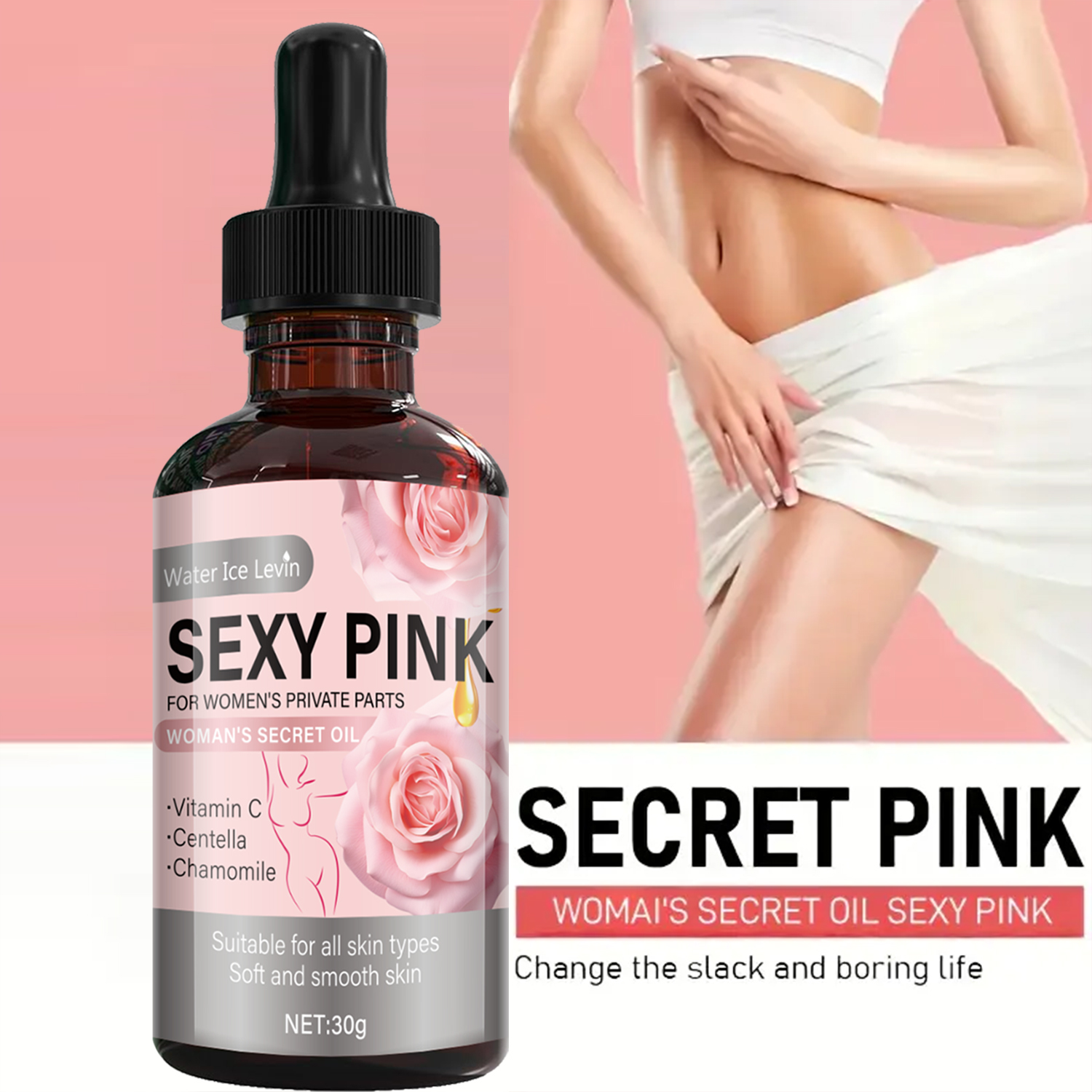 Secret Pink Intimate Oil Vitam - Skincare Niacinamide reseña y precio