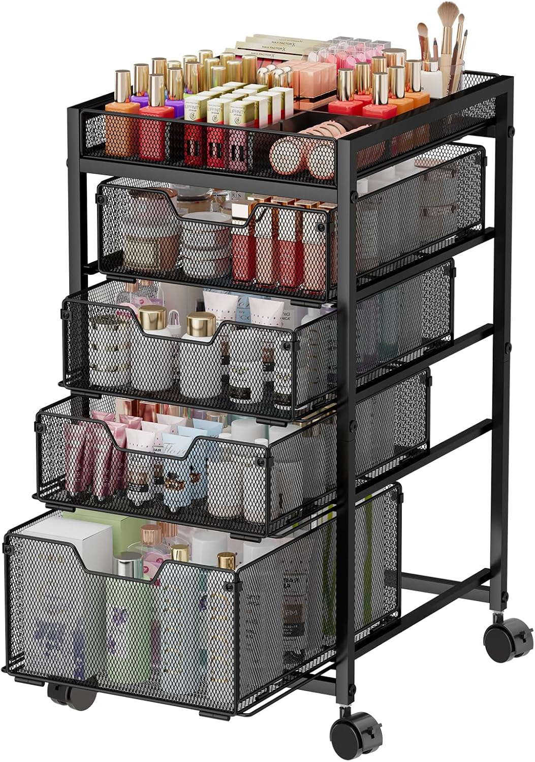 5-Tier Rolling Makeup Cart Org - Skincare You reseña y precio