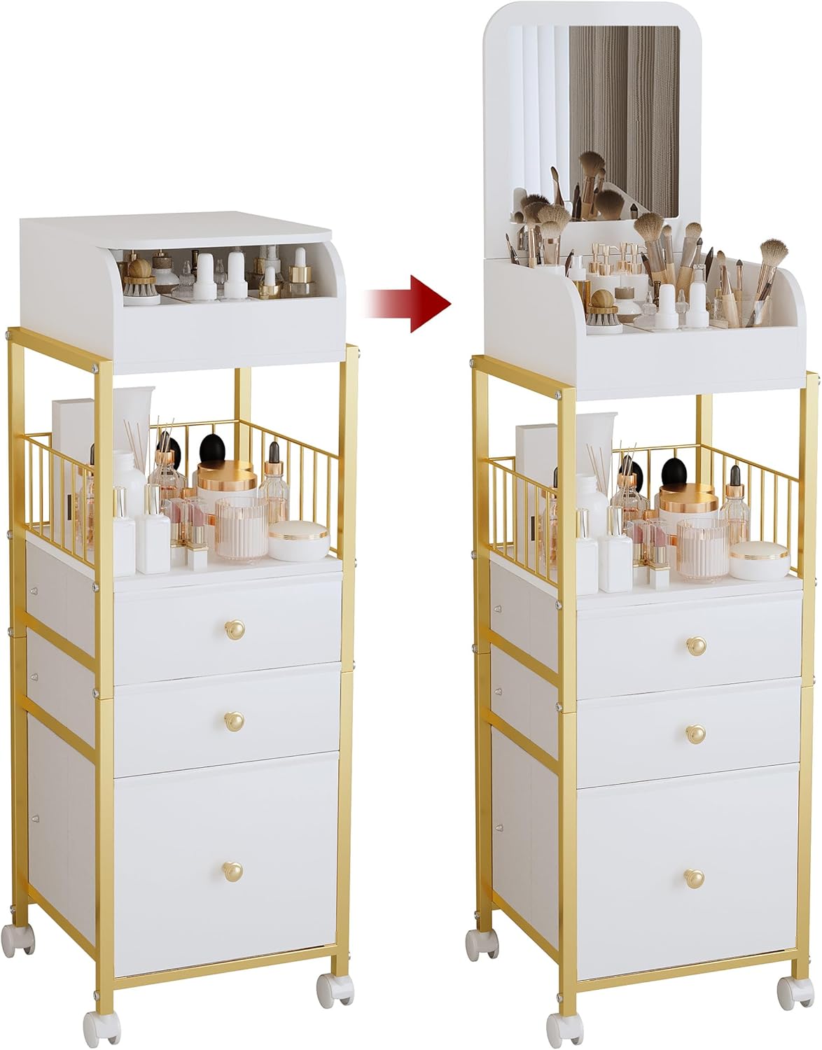 Makeup Cart Organizer with Mir - Skincare You reseña y precio