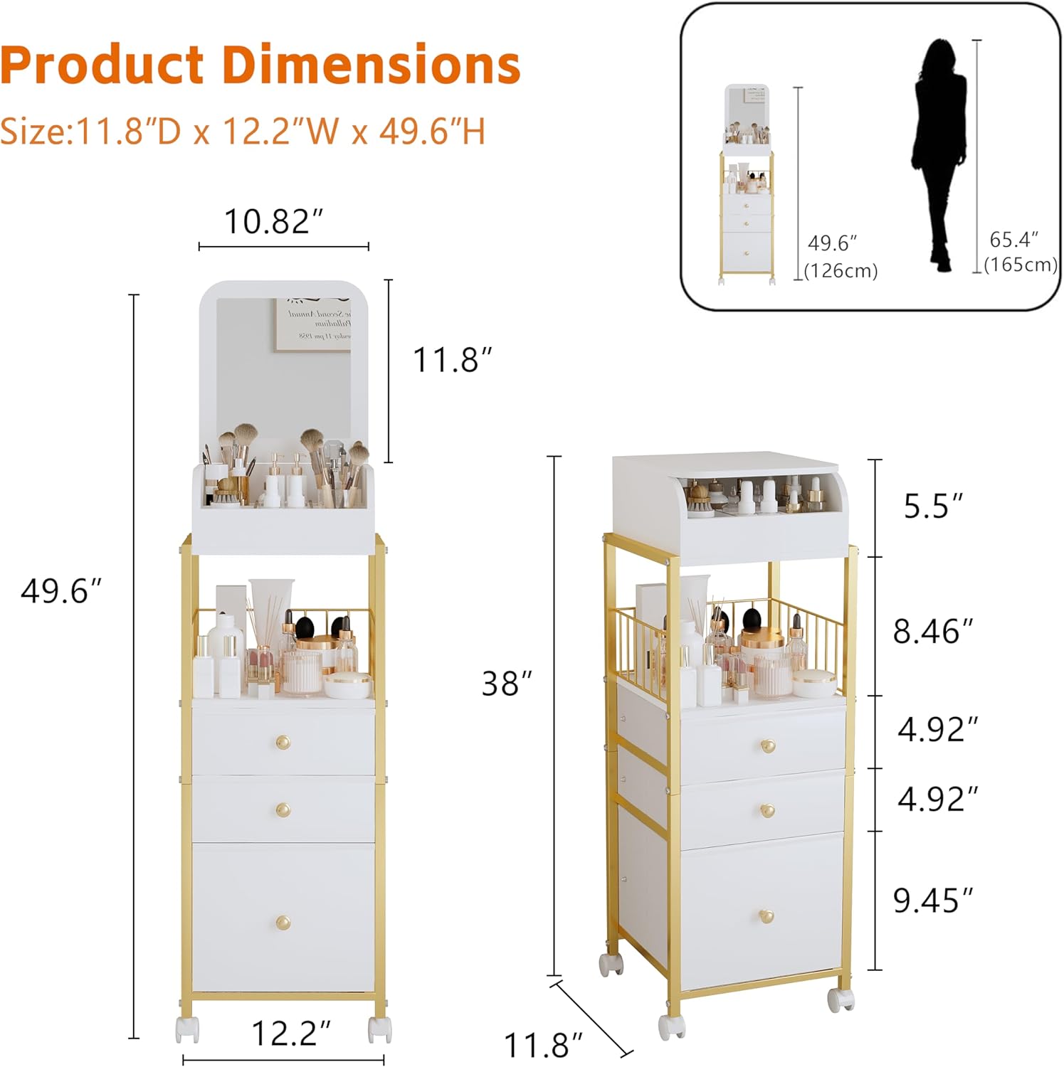 Makeup Cart Organizer with Mir - Skincare You reseña y precio