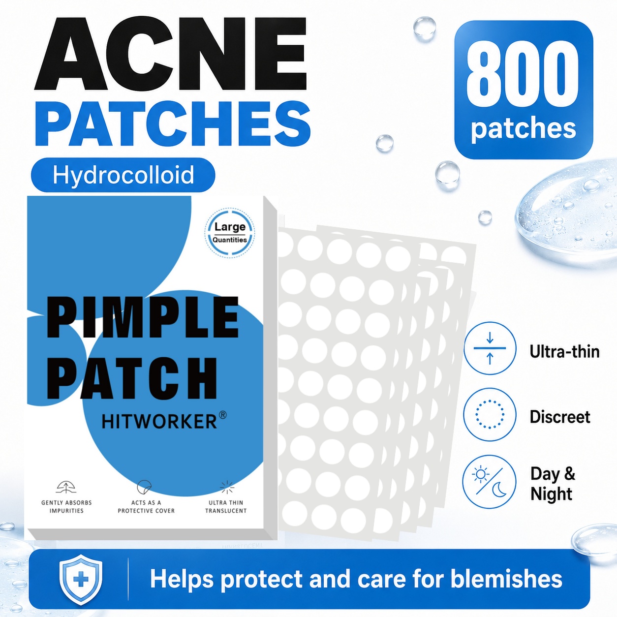 800Pcs Hydrocolloid Acne Pimpl - Skincare You reseña y precio